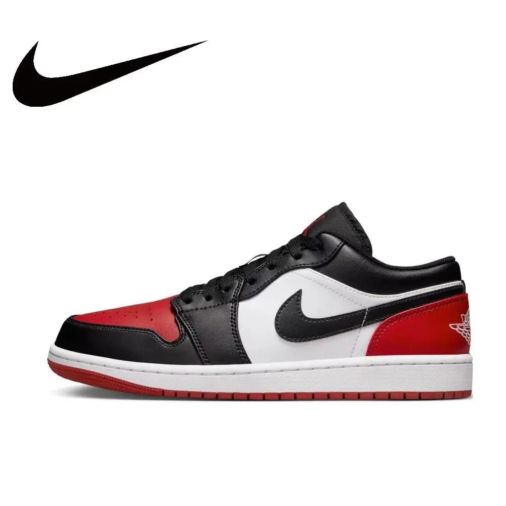Air Jordan 1” Light Smoke Grey Synthetic Leather Anti-Slip Wear-Resistant Low Top Retro Basketball Shoes Men'S Smoke Grey