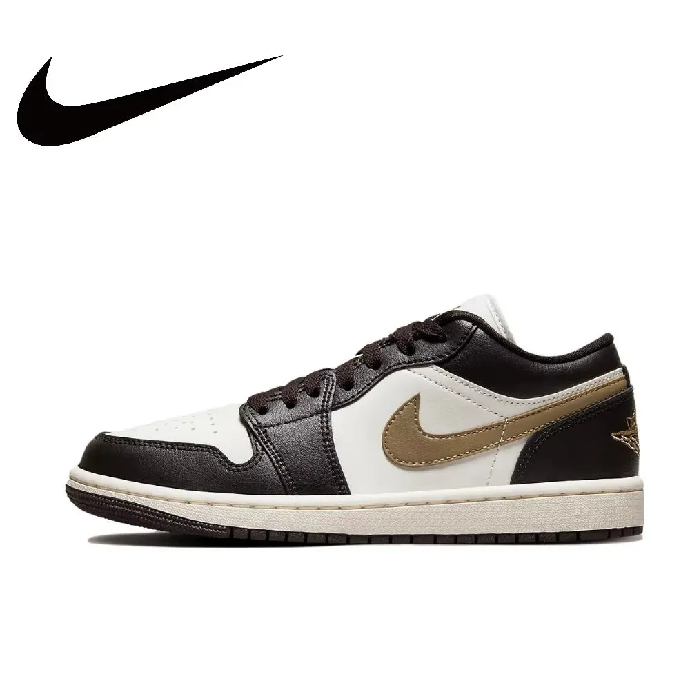 Air Jordan 1” Light Smoke Grey Synthetic Leather Anti-Slip Wear-Resistant Low Top Retro Basketball Shoes Men'S Smoke Grey