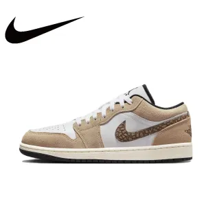 Air Jordan 1” Light Smoke Grey Synthetic Leather Anti-Slip Wear-Resistant Low Top Retro Basketball Shoes Men'S Smoke Grey