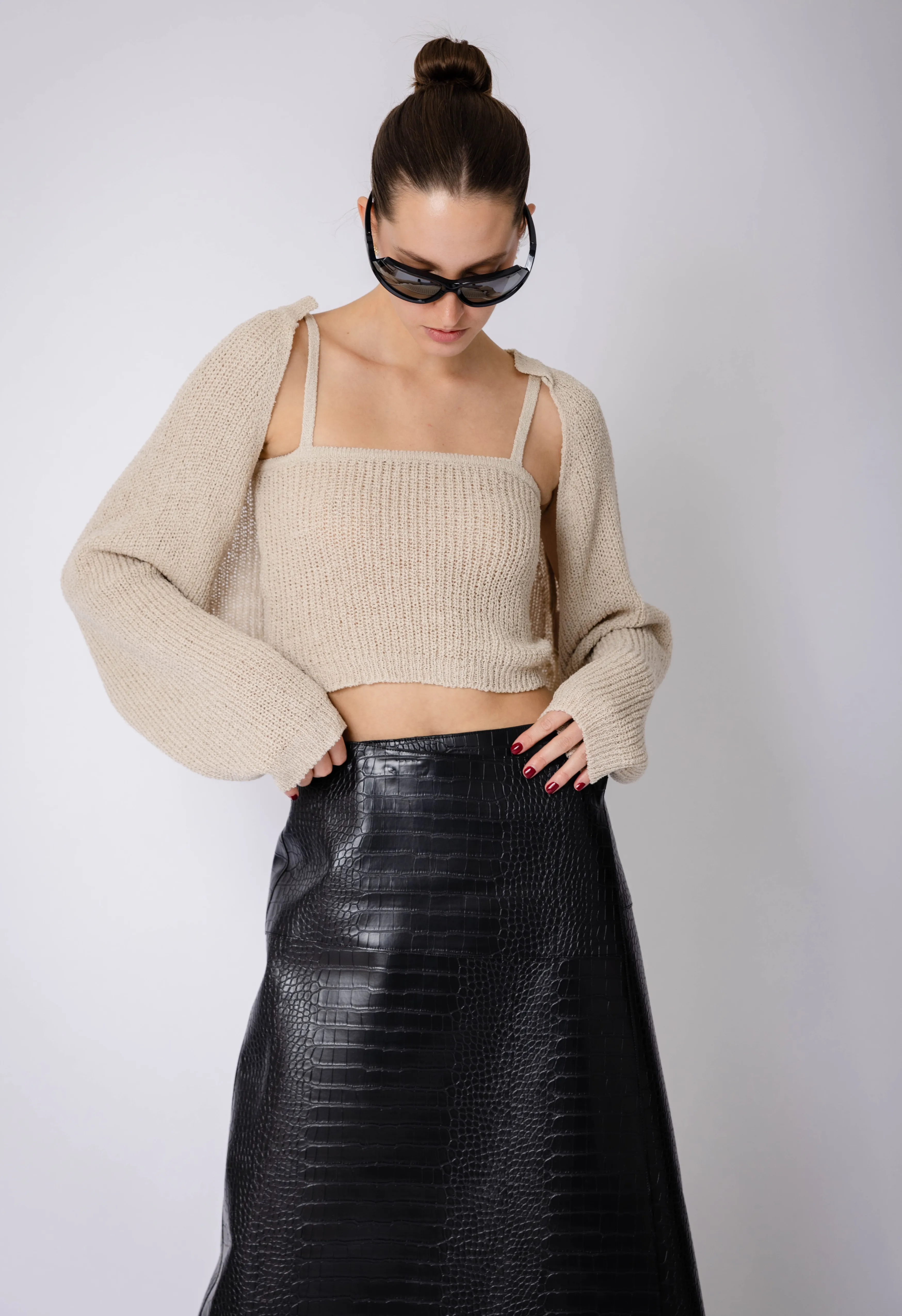 Bellini Bolero Set in Taupe