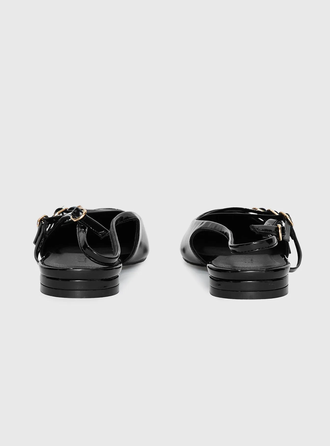 Billini Hettie Pointed Toe Flats Black Patent