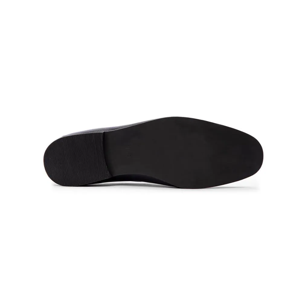 Black Milled Tassel Loafers