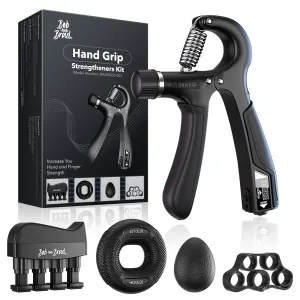 Bob and Brad Hand Grip Strengthener Kit with Counter (5 Pack)