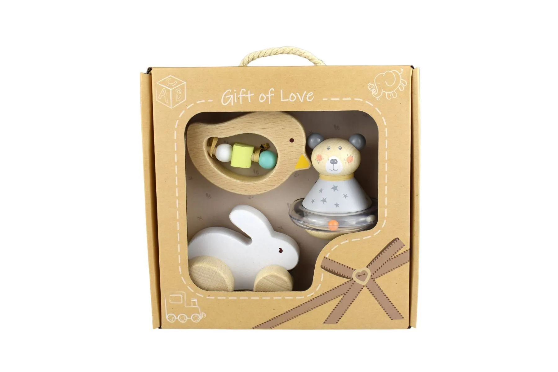 CALM & BREEZY - BABY GIFT SET BUNNY BIRD BEAR