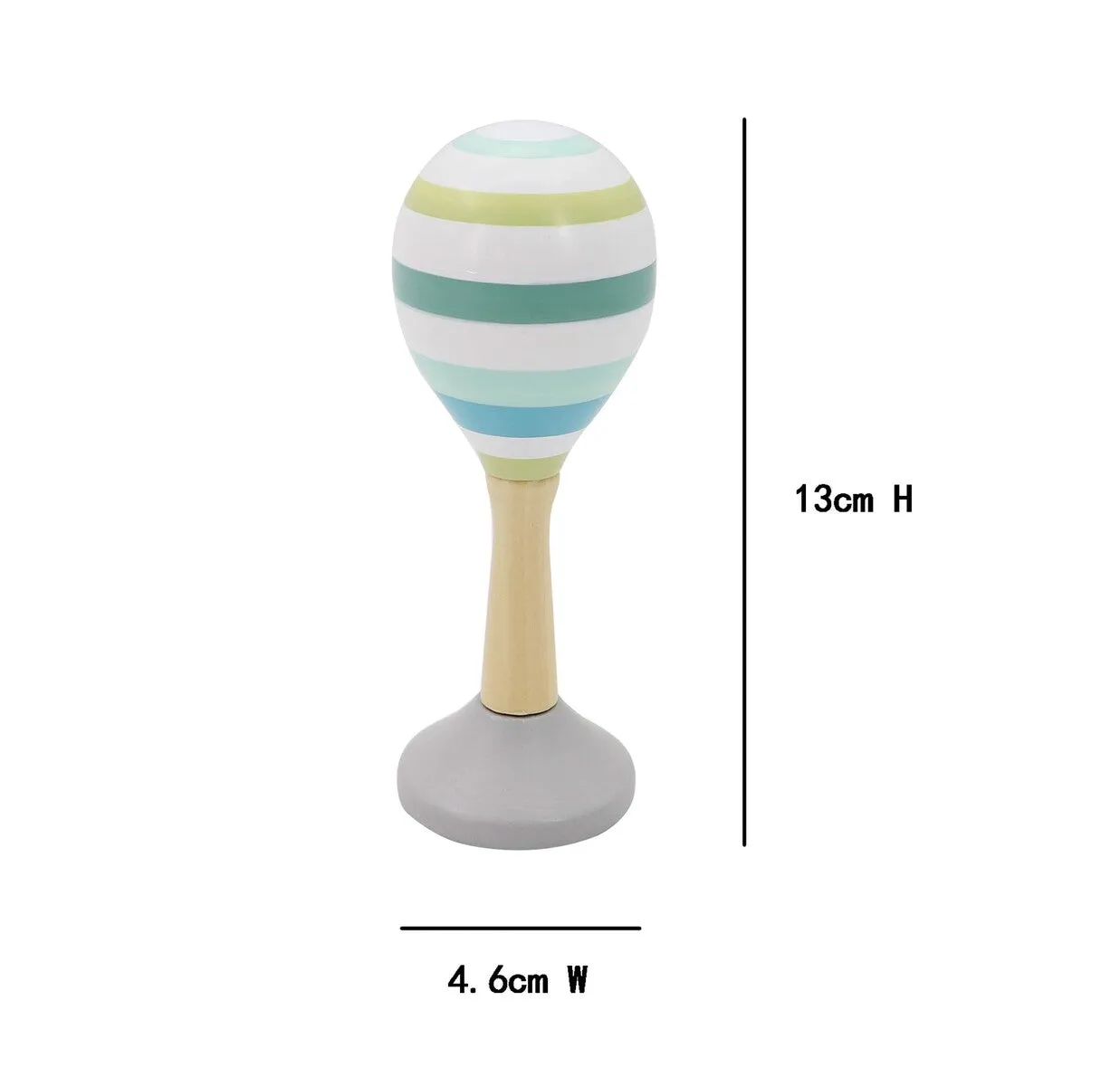 Calm & Breezy Toys - Wooden Maraca - Assorted Colours