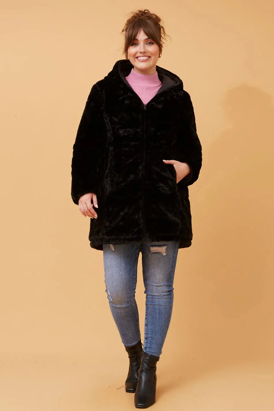 Caroline Morgan Reversible Coat
