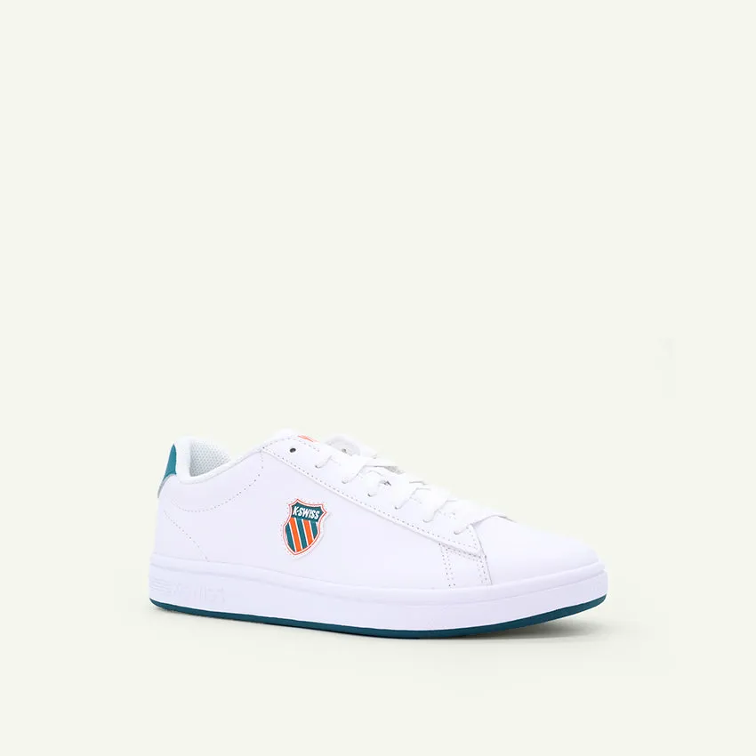 Court Shield Men's Shoes - White/Scarlet Ibis/Deep Lake
