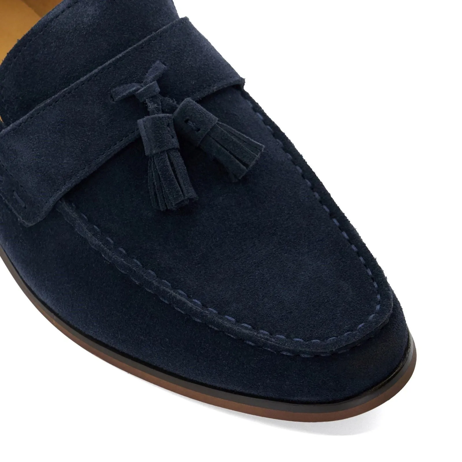 Dune Blaikes Suede Men's Navy Loafers