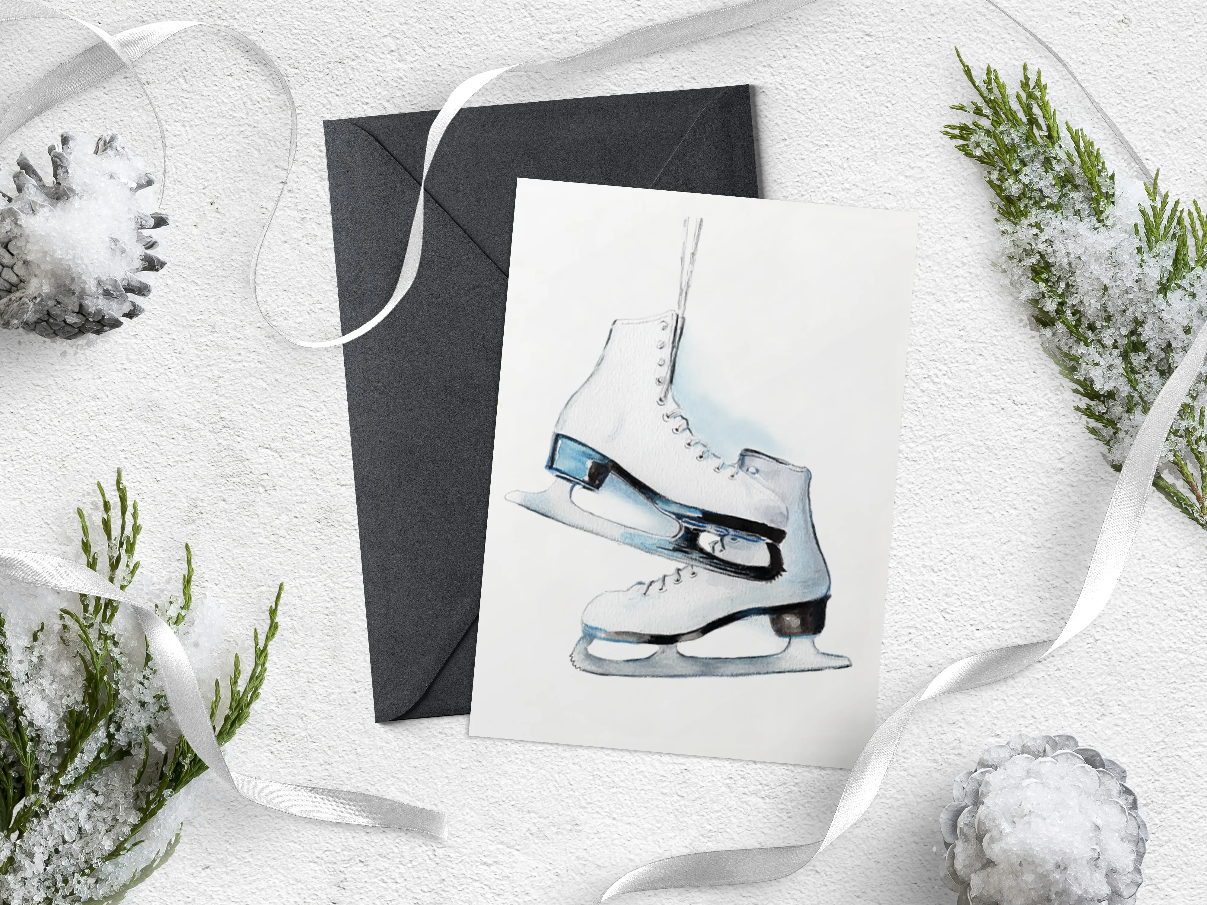 Figure Skates Notecards