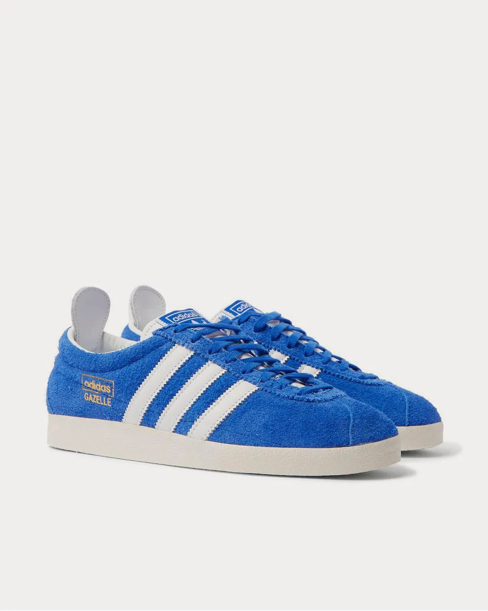 Gazelle Vintage Leather-Trimmed Brushed-Suede  Blue low top sneakers