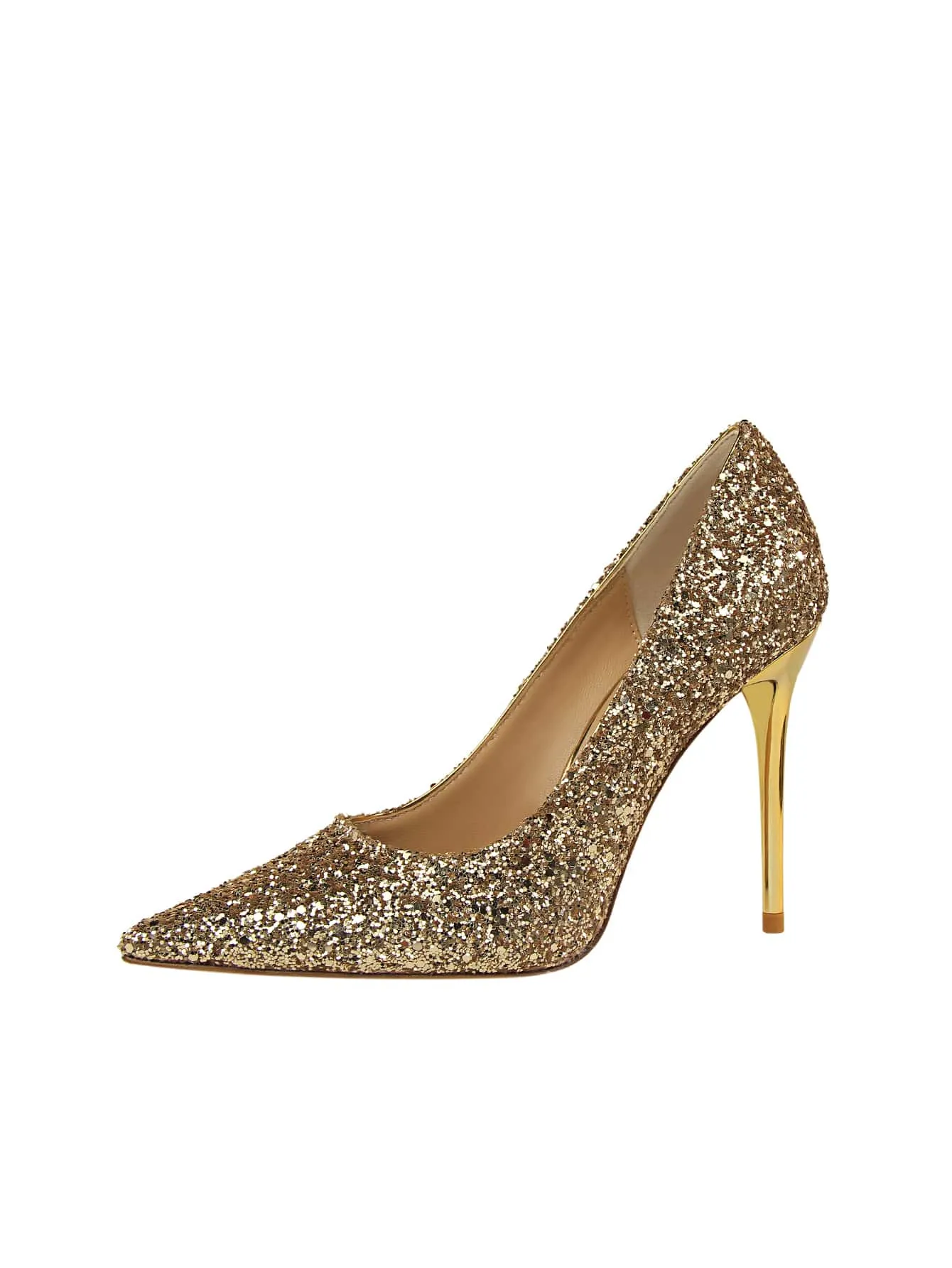 Glitter Decor Stiletto Court Pumps