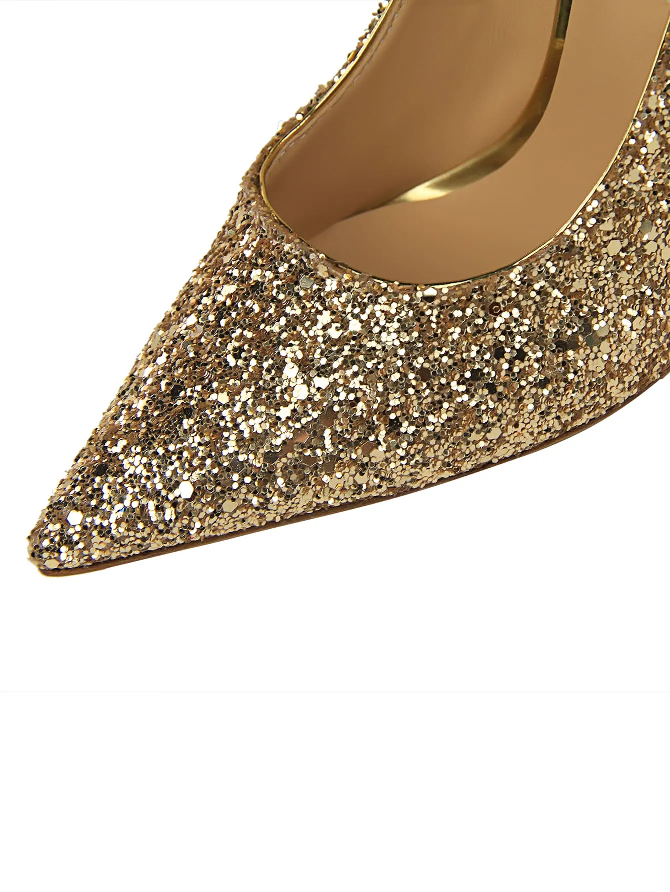 Glitter Decor Stiletto Court Pumps