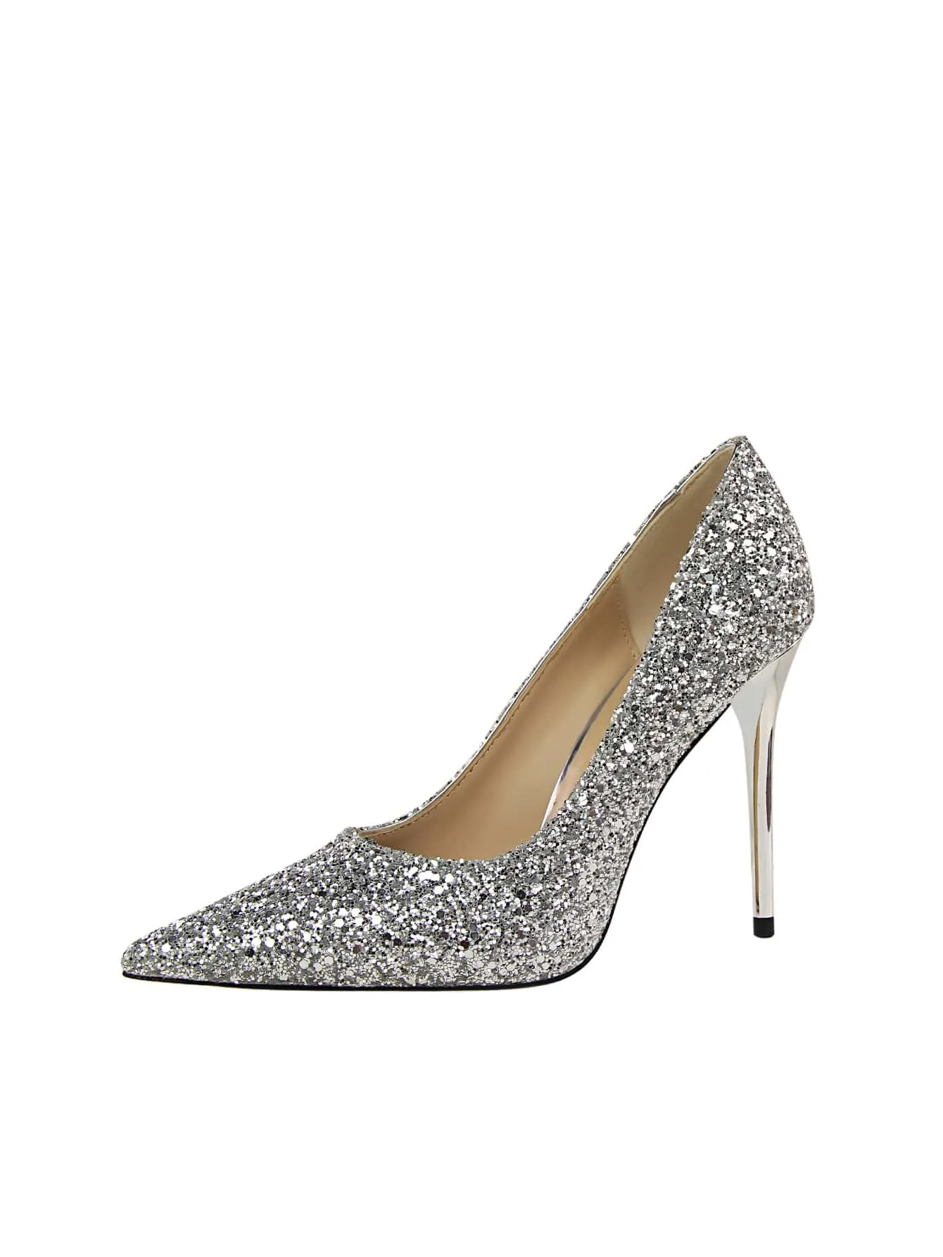 Glitter Decor Stiletto Court Pumps