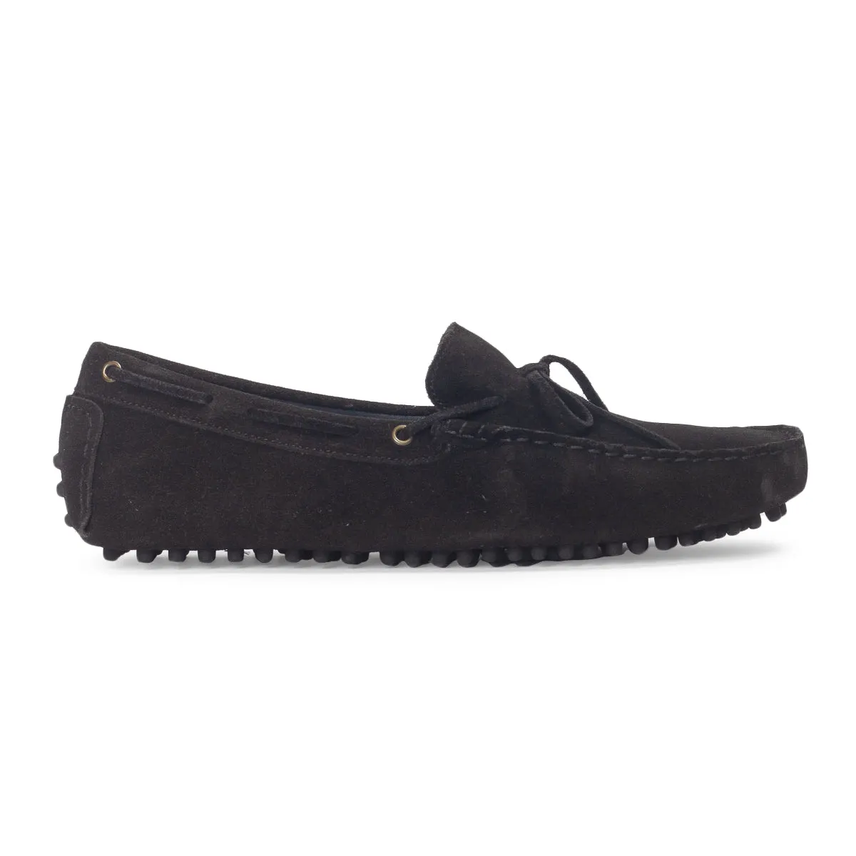 Gommino Suede Tassel Loafers (Black)
