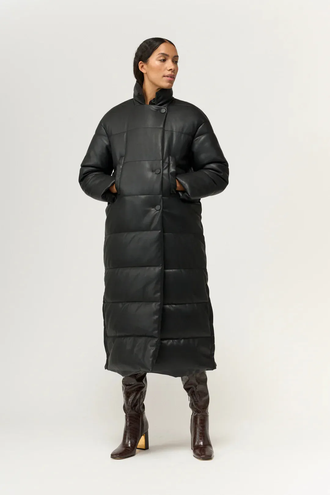 Jules Faux Down Jacket Black