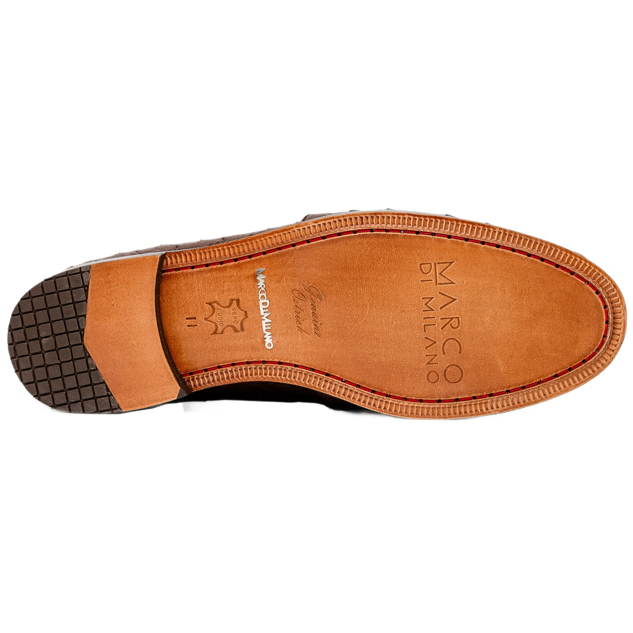 Marco Di Milano Aubiere Ostrich and Leather Brown
