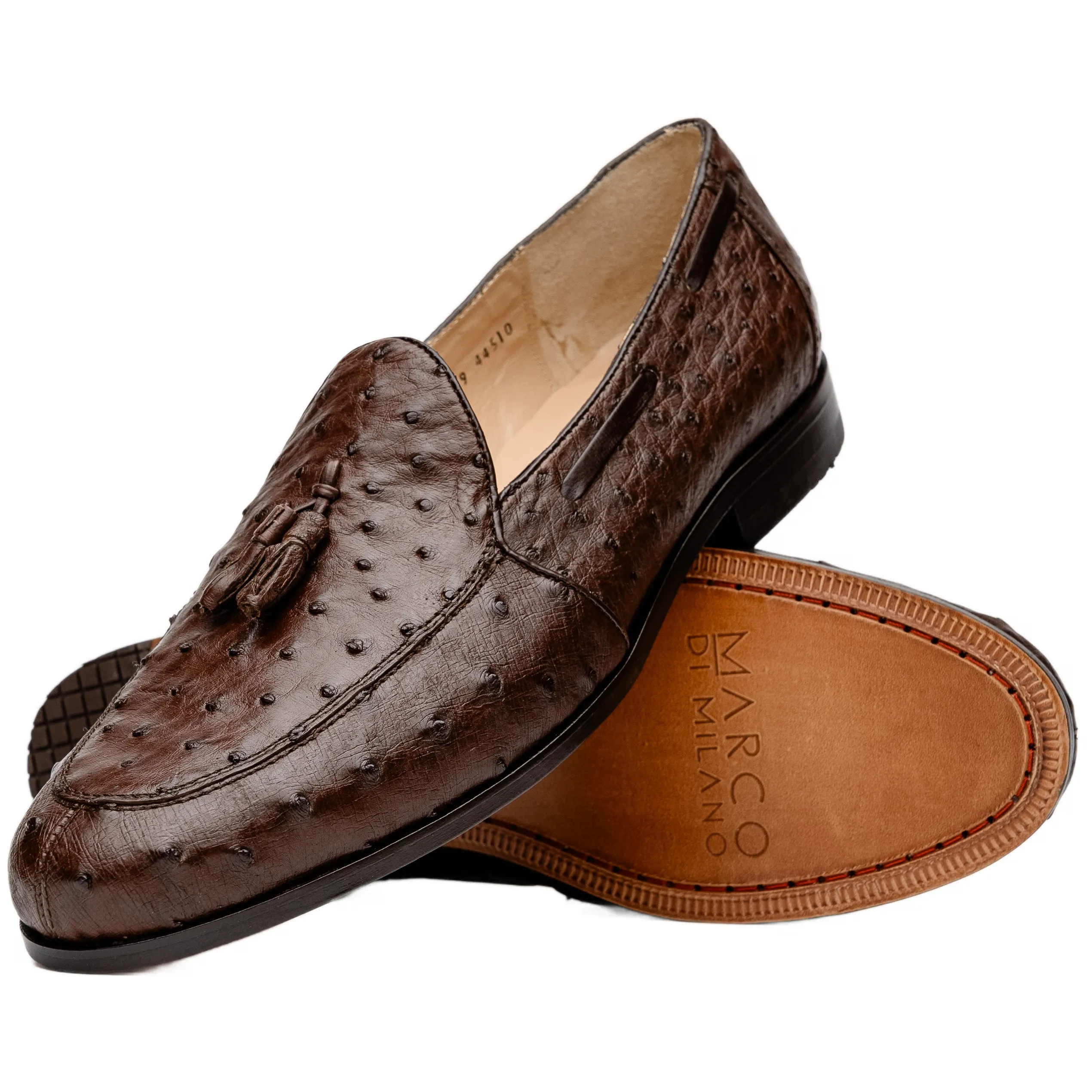 Marco Di Milano Aubiere Ostrich and Leather Brown