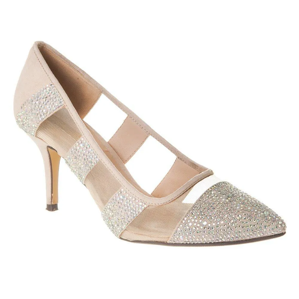 Medium Stiletto Heel Pointed-Toe Diamante Court Shoe
