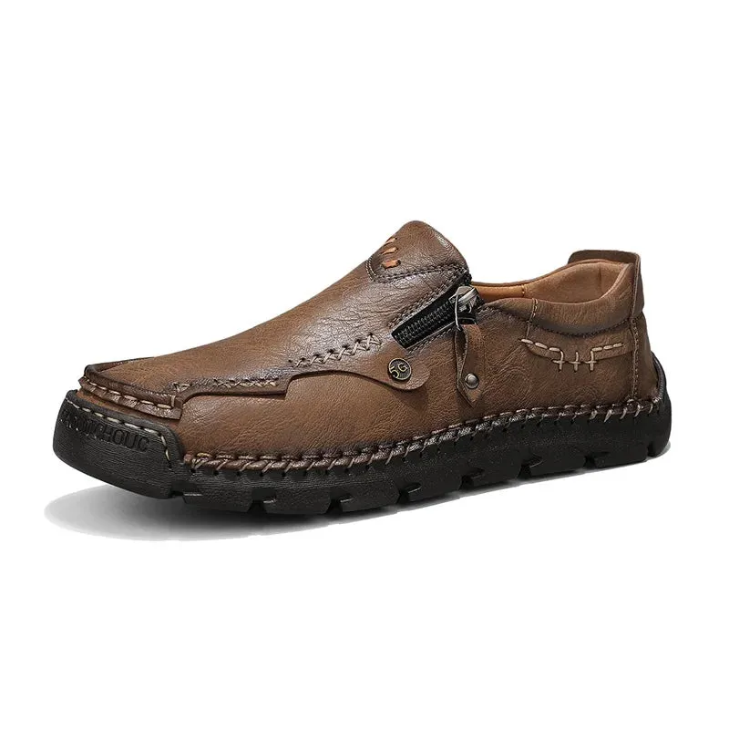 Men's Casual Shoes - Hiking Leather Loafers - TSS343 Design