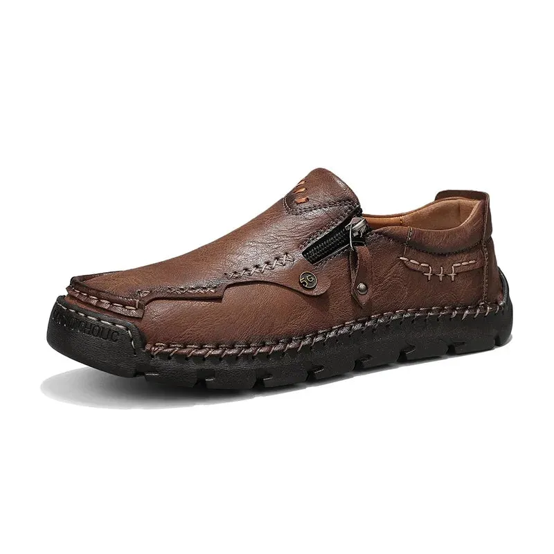 Men's Casual Shoes - Hiking Leather Loafers - TSS343 Design