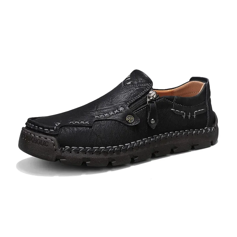 Men's Casual Shoes - Hiking Leather Loafers - TSS343 Design