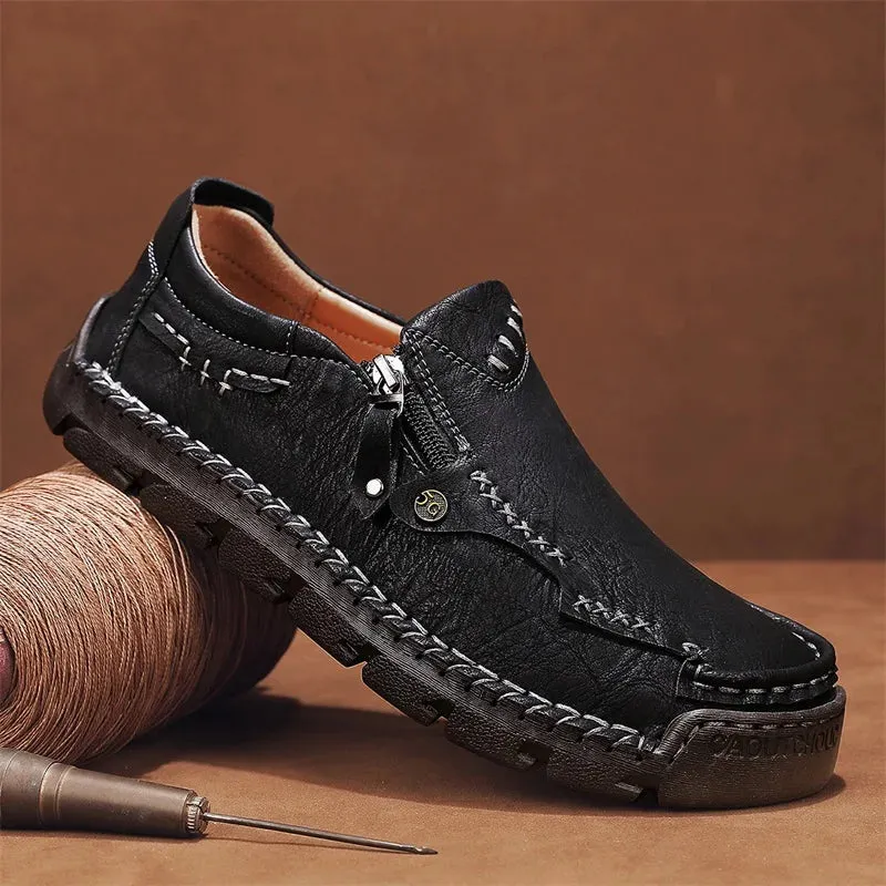 Men's Casual Shoes - Hiking Leather Loafers - TSS343 Design