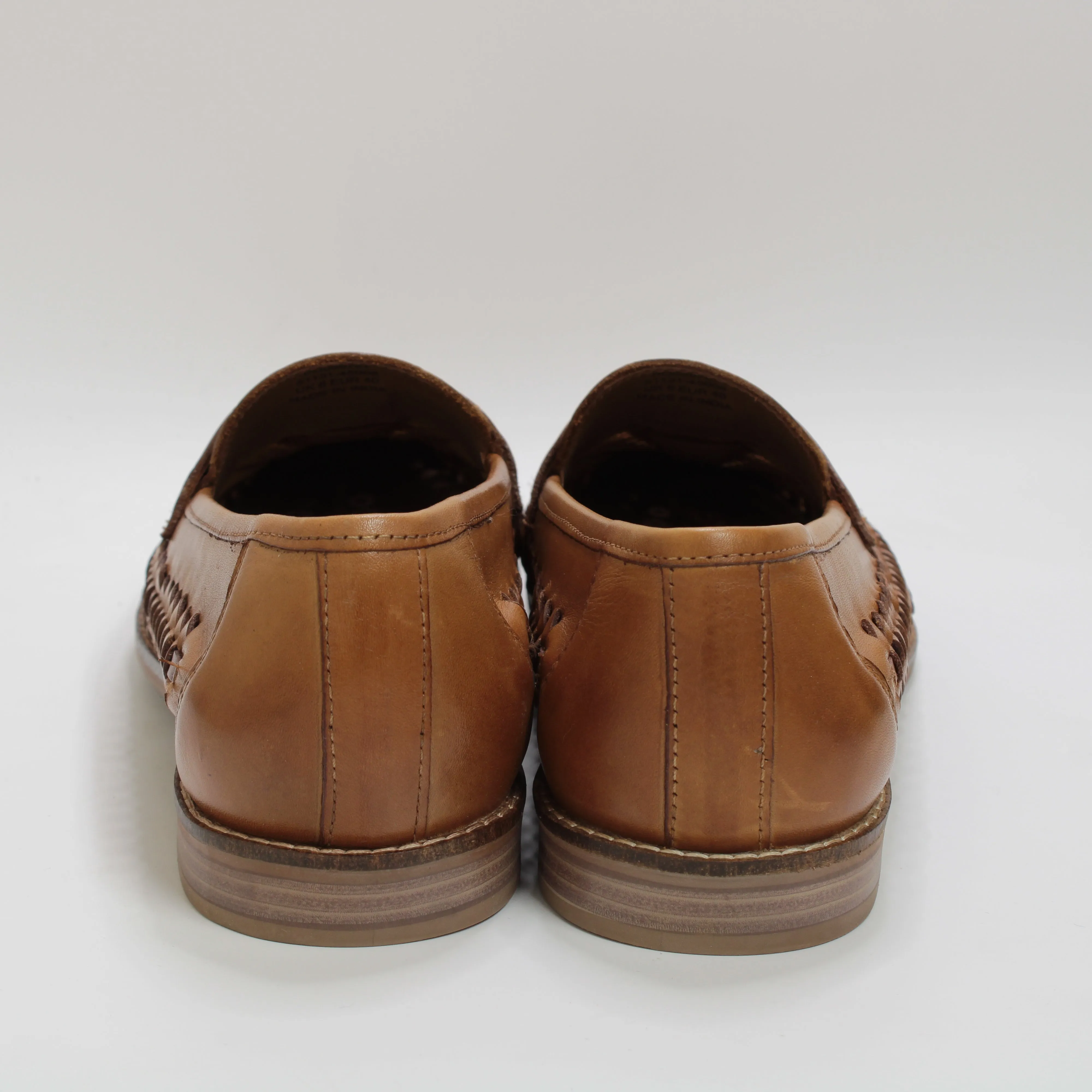 Mens Office Clapham Tassel Woven Loafers Tan Leather
