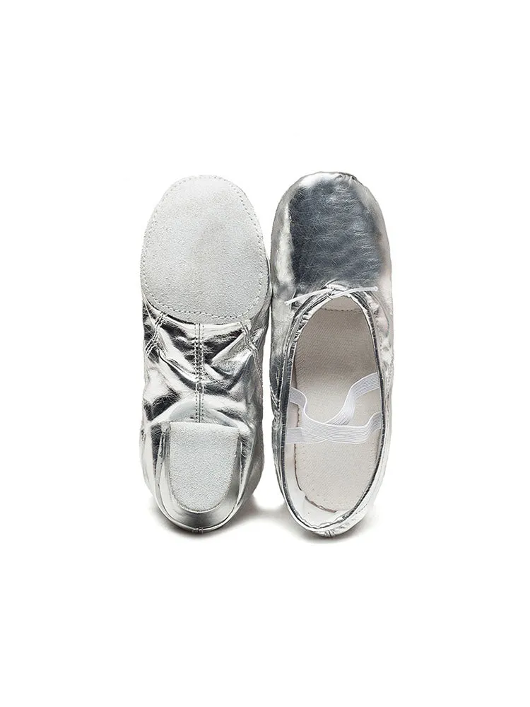 Mid Heel Shiny Soft Sole Dance Shoes Ballet Training Shoes