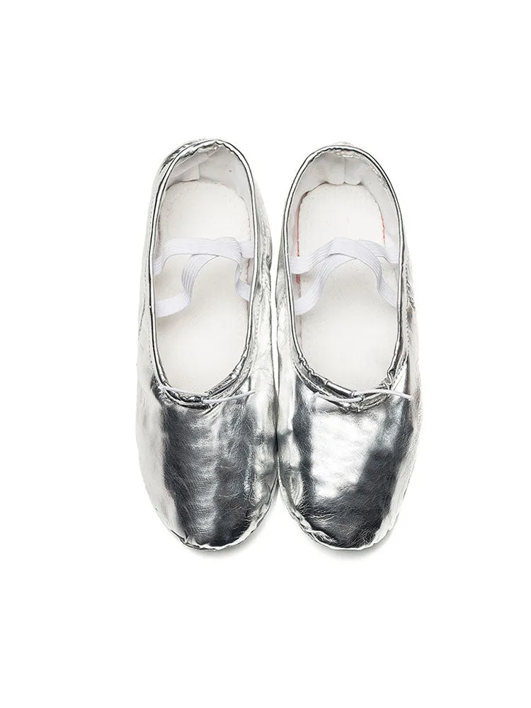 Mid Heel Shiny Soft Sole Dance Shoes Ballet Training Shoes