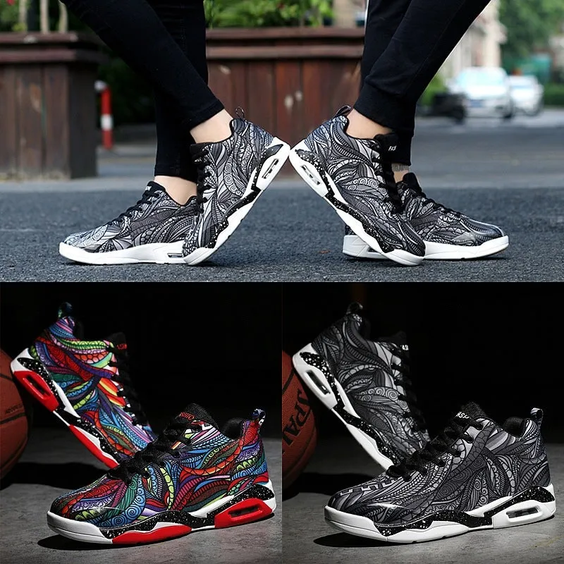 New super size basketball shoes, couples air cushion Wade's way to wear