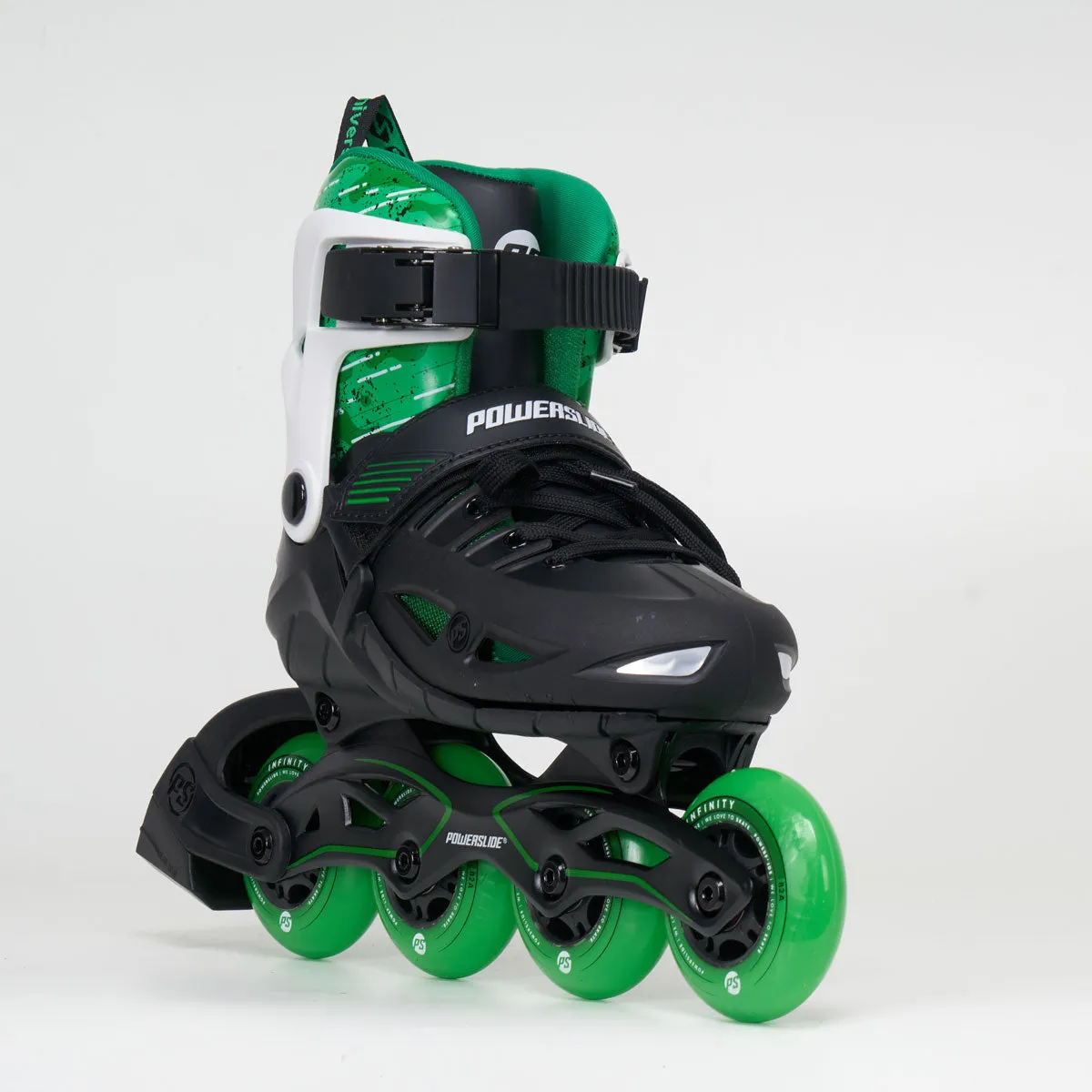 Powerslide Phuzion Universe Size Adjustable Junior Inline Skates - Green