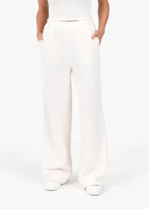 Rib Knit Lounge Palazzo Pant Oatmeal