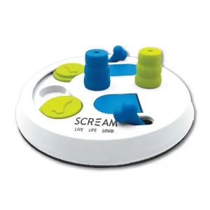 Scream Interactive Flip Puzzle Dog Toy Green / Blue