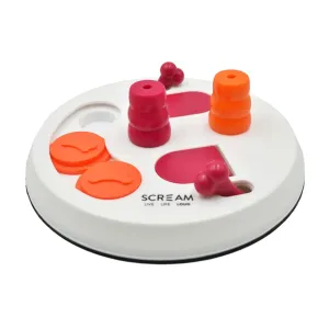 Scream Interactive Flip Puzzle Dog Toy Pink / Orange
