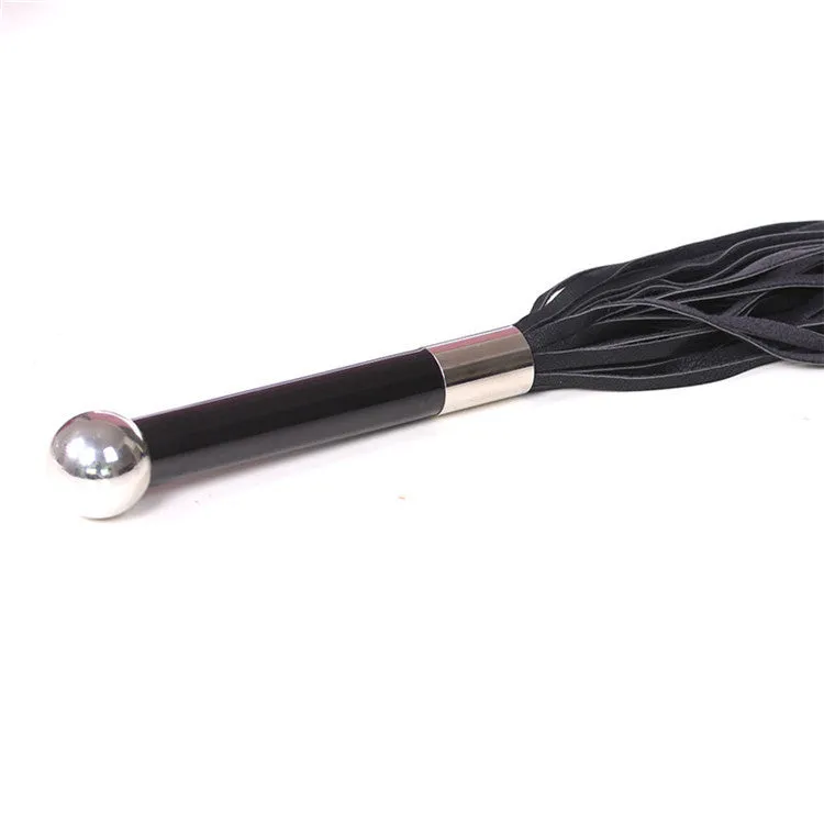 Stainless Steel Ball Faux Leather Flogger