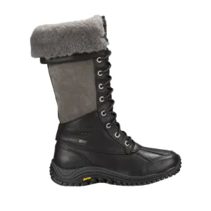 UGG Adirondack Tall Women's Waterproof Lace Up Boots in Black Leather