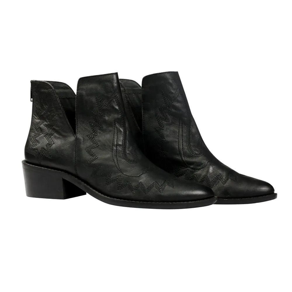 Western Basic Leather Booties