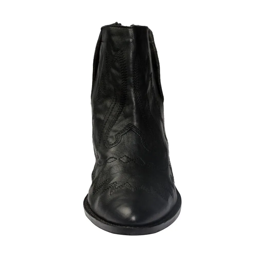 Western Basic Leather Booties