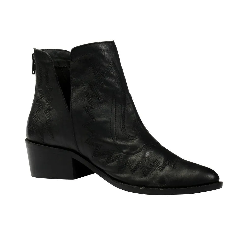 Western Basic Leather Booties